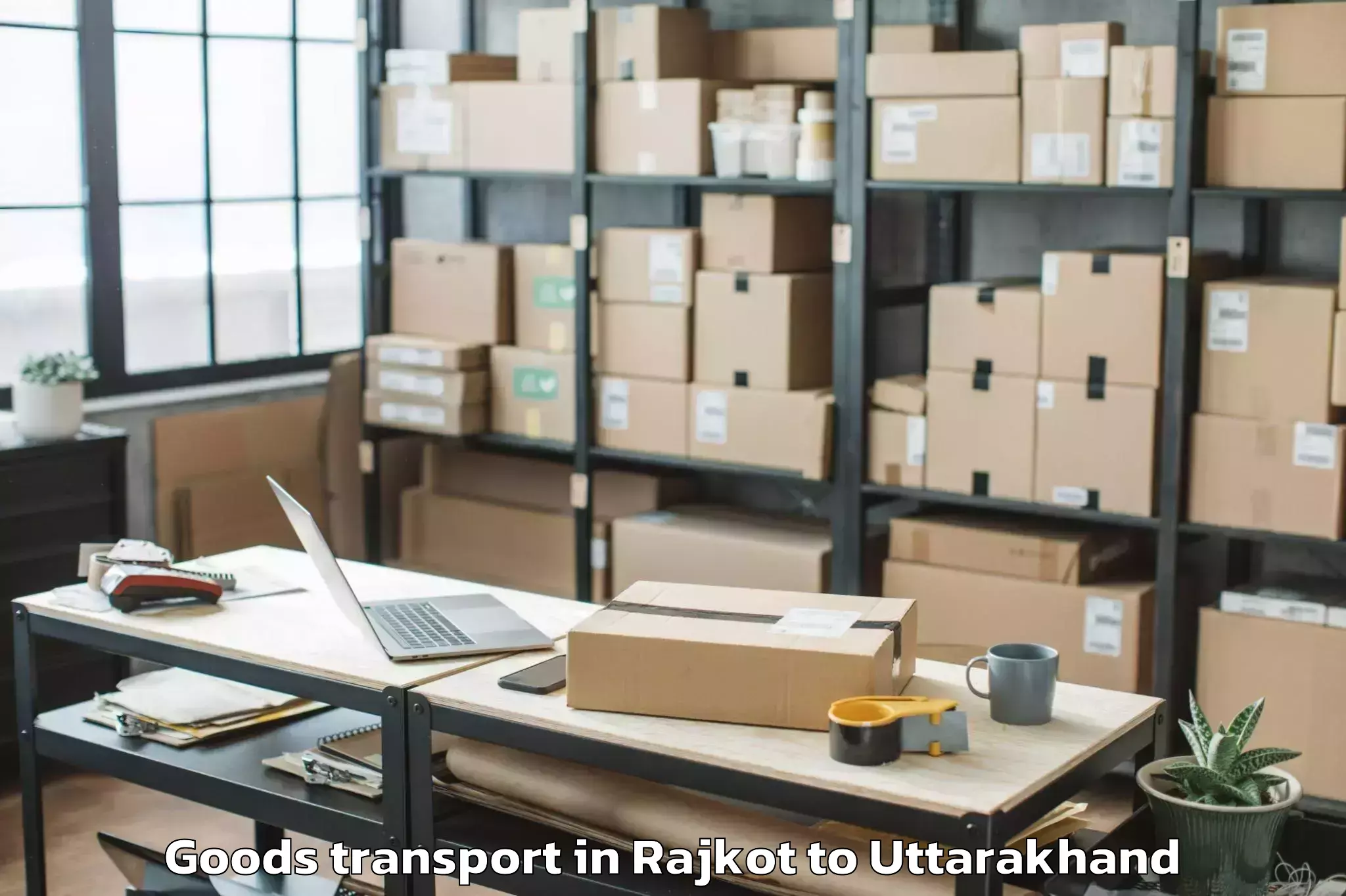 Hassle-Free Rajkot to Rudrapur Goods Transport